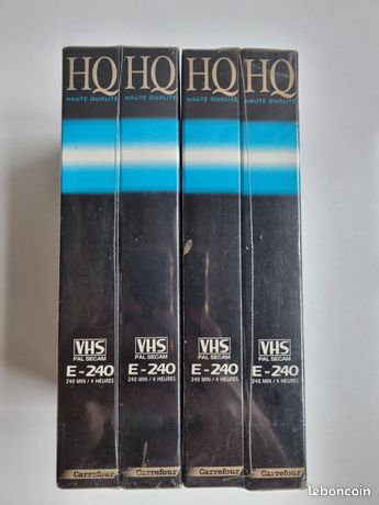 4 X Bande vidéo Polaroid HQ E-240 VHS cassette vierge haute qualité 4 H