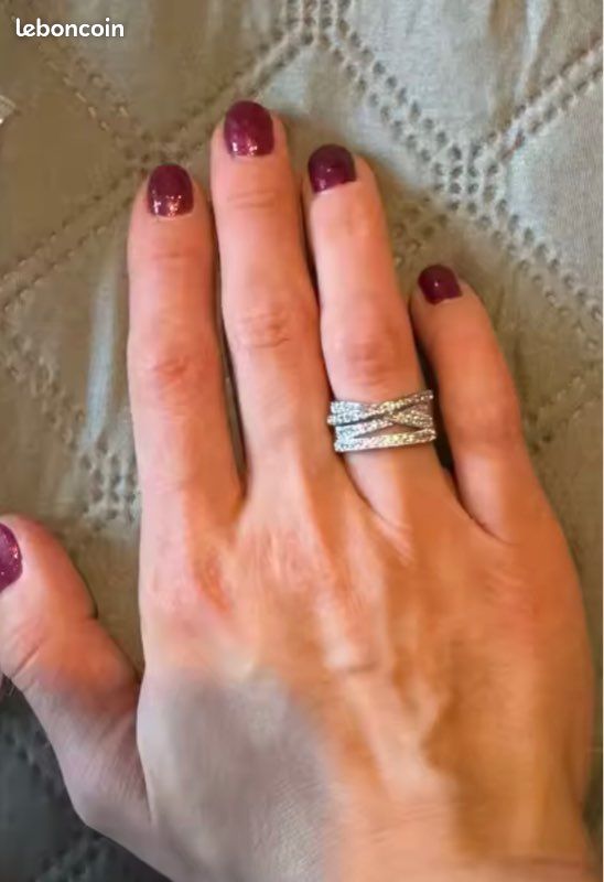 Bague géométrique argent (image 11)