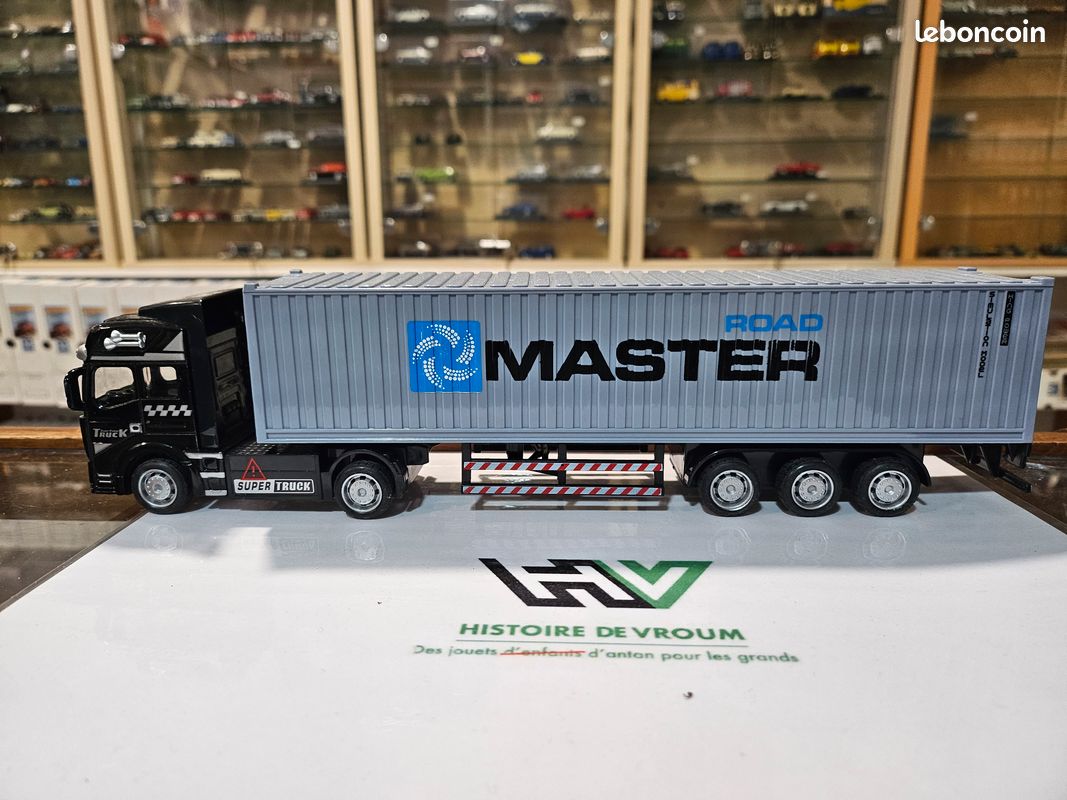 Camion benne Max avec remorque - Mochtoys - Jouet pour enfant - Rouge