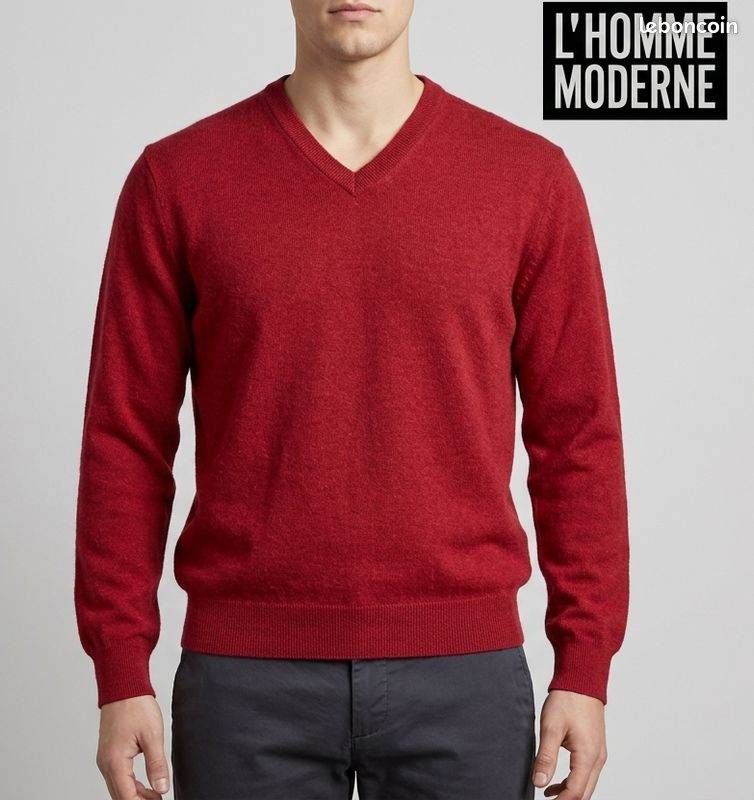 Sweat Vintage Lee Homme, Taille XL, Rouge Bordeaux, Col Rond, épais – Années 90