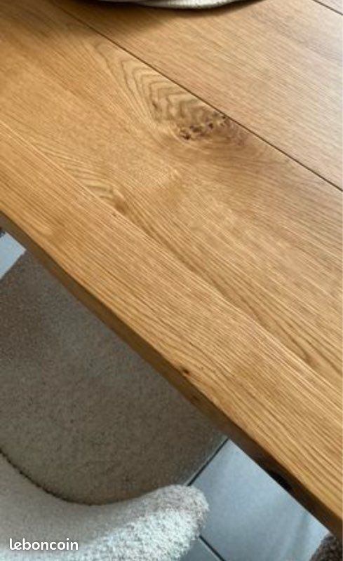 Plateau table placage chêne naturel 220x100cm (image 3)