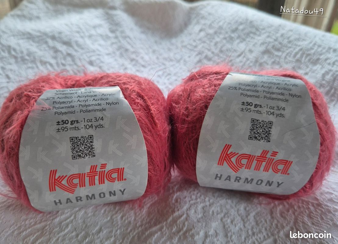Pelotes De Laine Katia Ambar - Couleur Saumonée - Acrylique, Crochet N°4