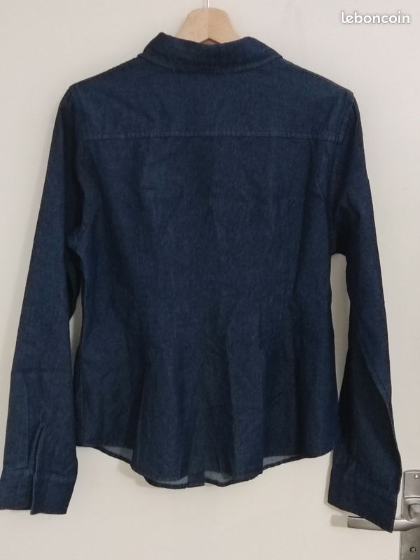 Chemisier Jeans Coton taille 40 couleur Bleu Neuf Marque Elenza By L&L (image 7)