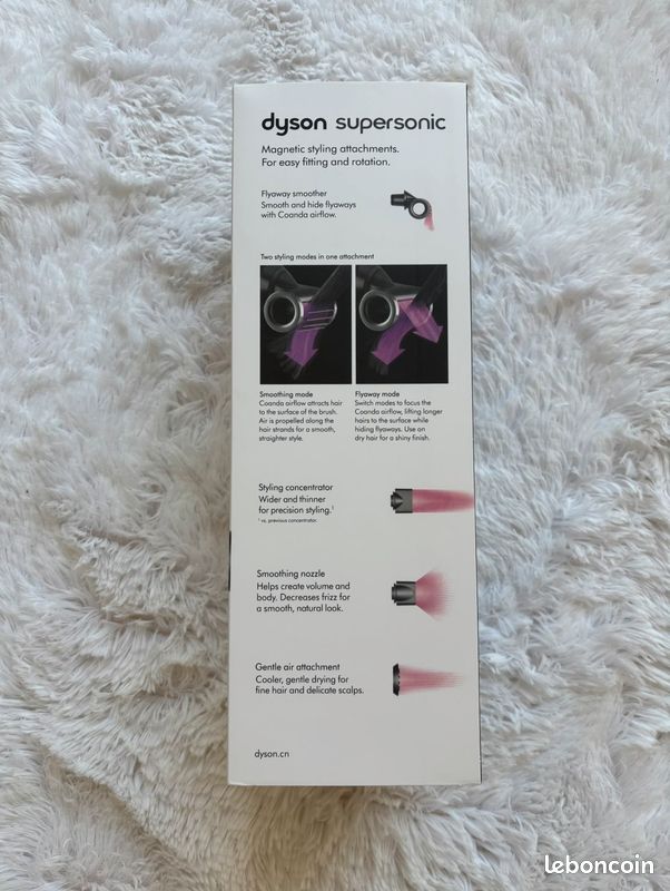 Dyson Supersonic HD15 Rose/Fuchsia – Comme neuf – Boîte + 4 embouts (image 5)