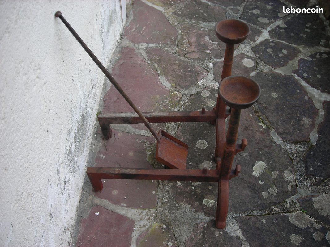 Chenets de cheminée + pelle (image 2)