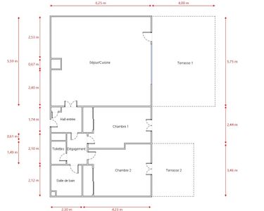 Appartement 340 000 € - 73 m²