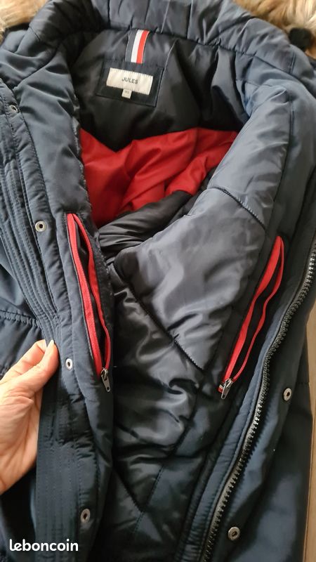 Blouson Garçon Jules XS bleu avec capuche Vêtements