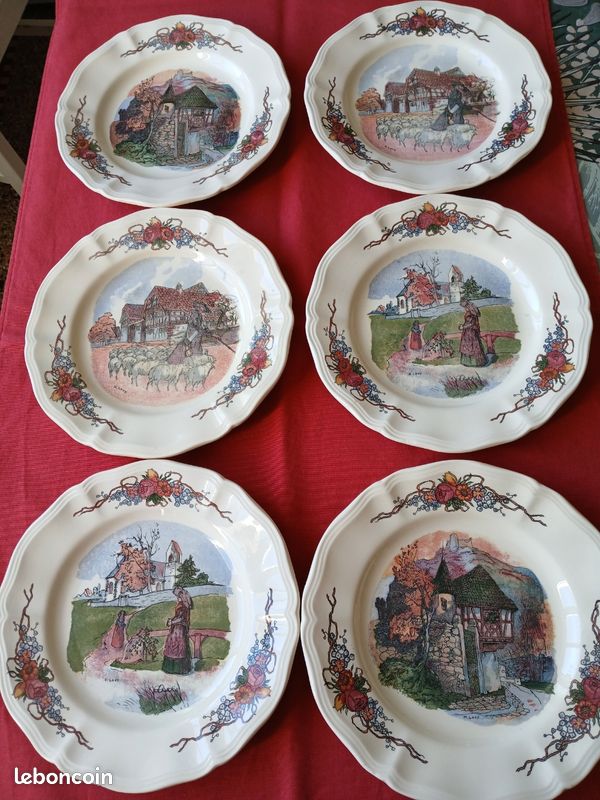 Service à dessert : Obernai Faïenceries Sarreguemines (image 5)