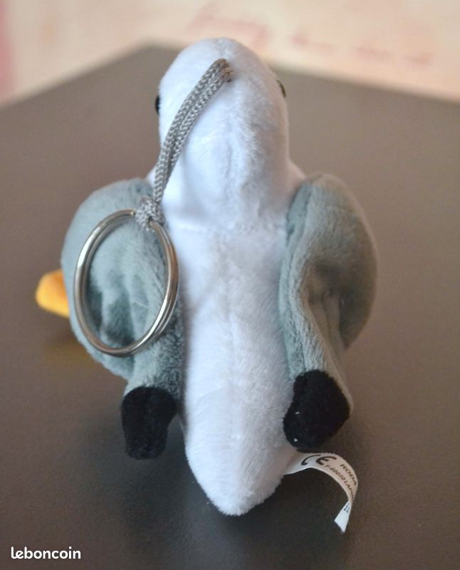 Porte-Clés Peluche Mouette RODA - Création Originale KDO-JOUETS, Normes CE