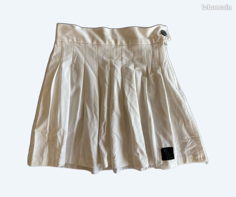 plissee blanche bershka jupe blanche