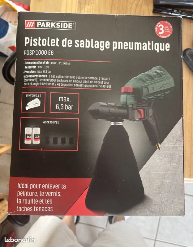 Pistolet de sablage pneumatique Parkside PDSP 1000 E6 (image 1)