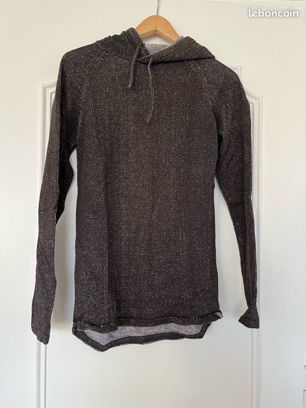Sweat à capuche gris (image 1)