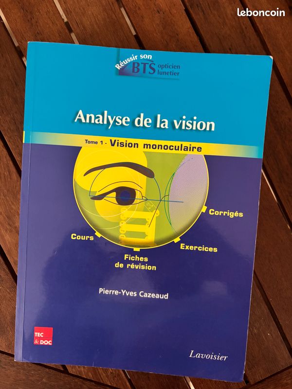 BTS Opticien Lunetier Analyse de la vision Tome Livres