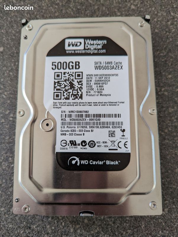 Disque SATA 500Go (image 1)