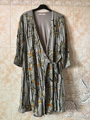 Robe Noire Camaïeu - Taille 36 - En Coton/polyester - Occasion Très Bon état