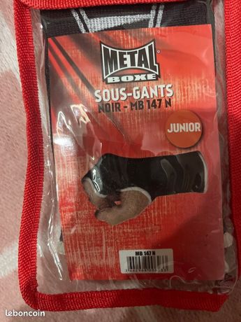Sous-Gants METAL BOXE Noir Junior - Absorption Transpiration