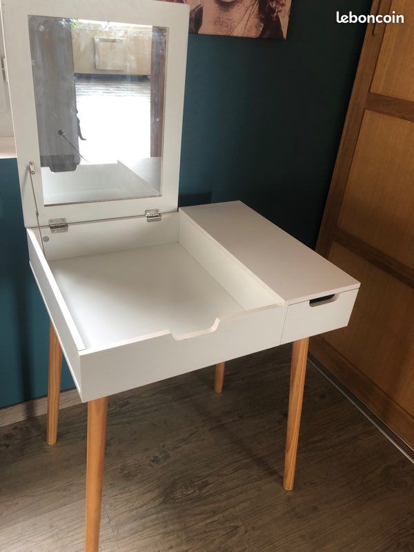 Coiffeuse blanche avec miroir (image 4)