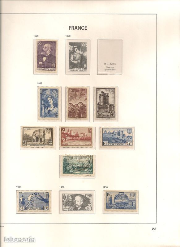 Lot de timbre france de 1935 à 1940 type o ou neuf (image 6)