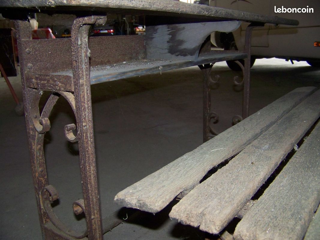 Rare et original bureau d'écolier ancien (image 3)