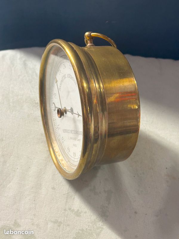 ANCIEN BAROMÈTRE ANÉROÏDE en cuivre EUR 32,00 - PicClick FR