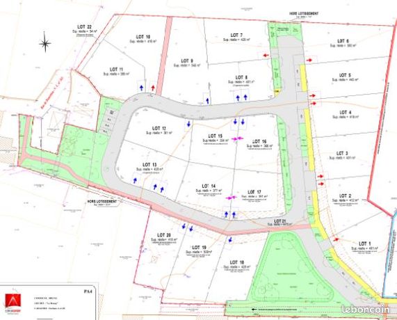Druye - terrains viabilises - baisse de prix