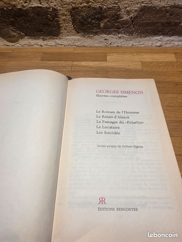 Livre Georges simenon œuvre complète vue de cote — LBC AT'Brocante Troyes