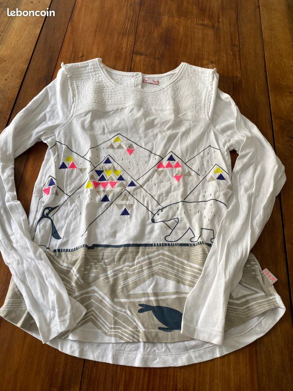 T shirt manches longues fille 12 ans Dpam (image 1)