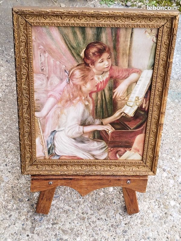 Tableau papier peint encadrement doré très ancien (image 14)