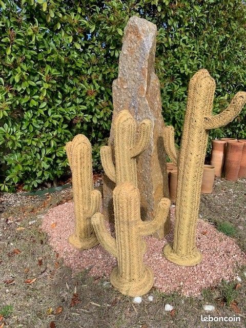 Cactus en osier neuf tresse main artisanat marocain (image 2)