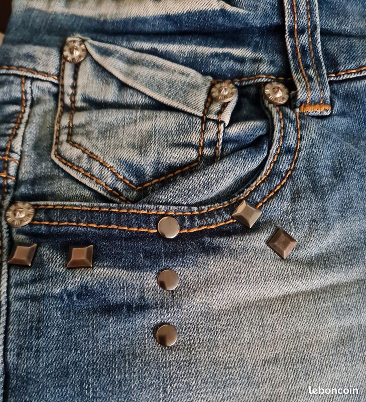 Jean slim déchiré femme taille 34 Vêtements