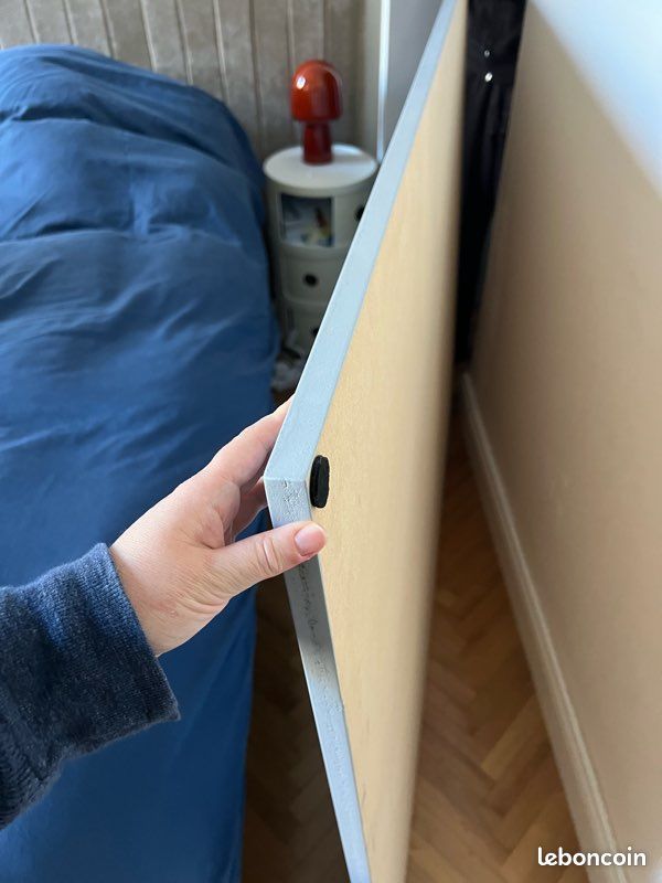 Tête de lit 140 cm bois/contreplaqué peinte bleu clair (image 4)