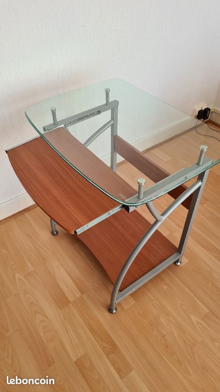 Bureau verre et bois (image 4)