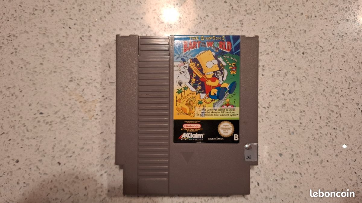 Jeu NES The Simpsons: Bart Vs. The Space Mutants - Cartouche Seule - Très Bon état - Pour Collectionneurs