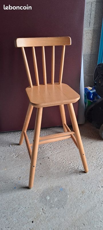 Chaise enfant bois hauteur 53 cms (image 1)