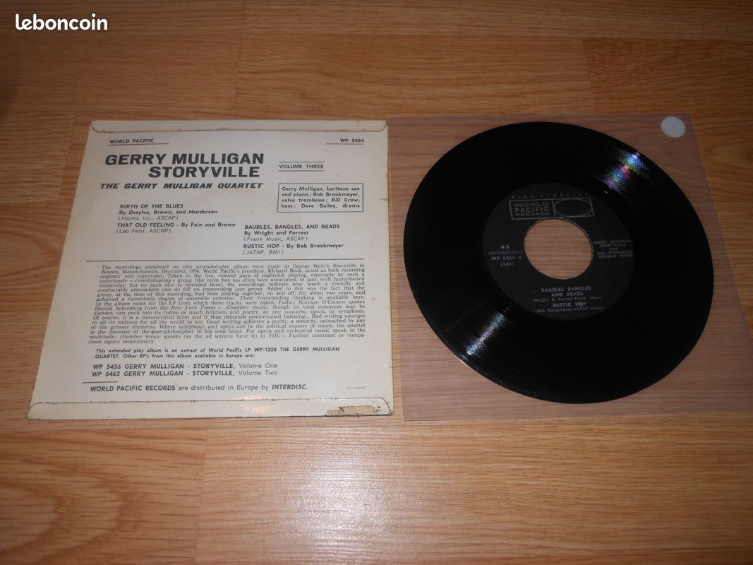 Lot de 2 vinyles 45 tours Gerry Mulligan (ou prix à l'unité) (image 8)