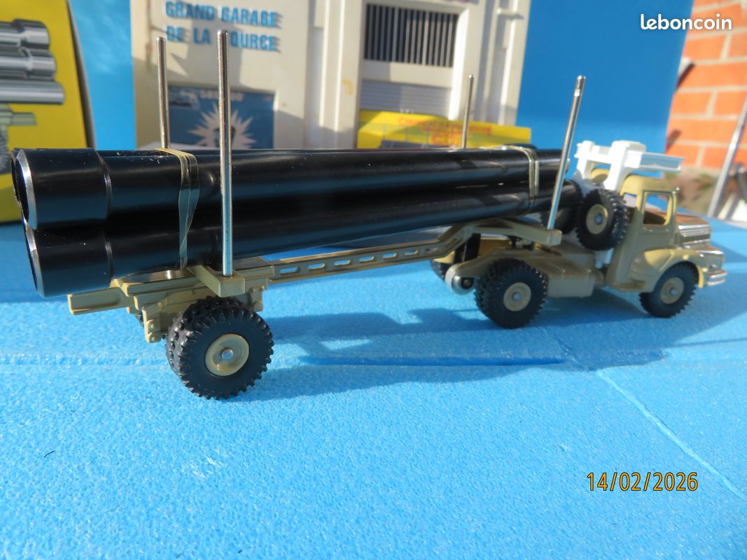 TRACTEUR UNIC SAHARIEN Et Remorque Porte Pipe Line Dinky Supertoys EUR 45,00 - PicClick FR