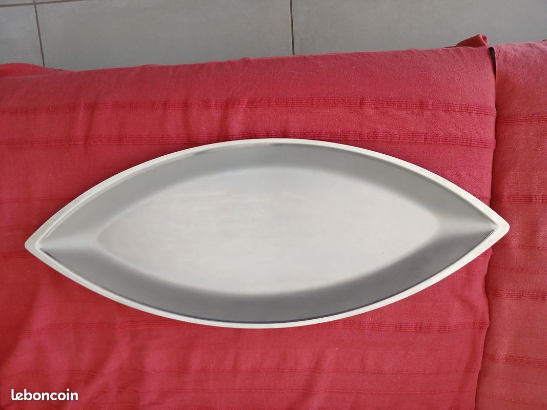 Plat inox Guy Degrenne diam 34 cm - Arts de la table