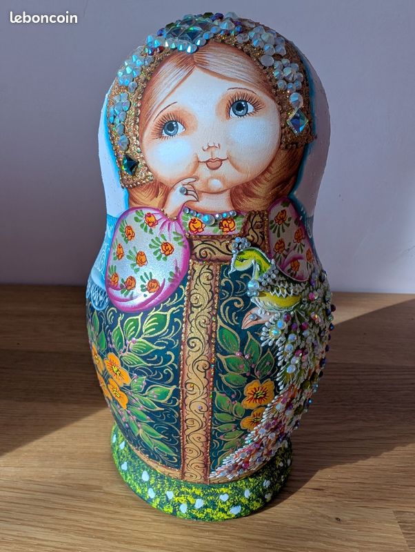 Poupées Russes Matriochkas 7 Pièces En Bois - Fabrication Manuelle Yakelus Série Cadeaux Et Jouets