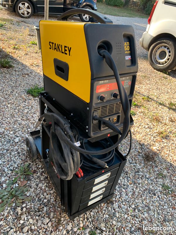Poste à souder Stanley VIP Multi 160 + chariot d’atelier – MIG/MMA/TIG (image 4)