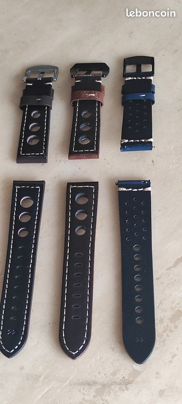 Bracelet montre simili cuir 22 mm différents modèles (image 6)