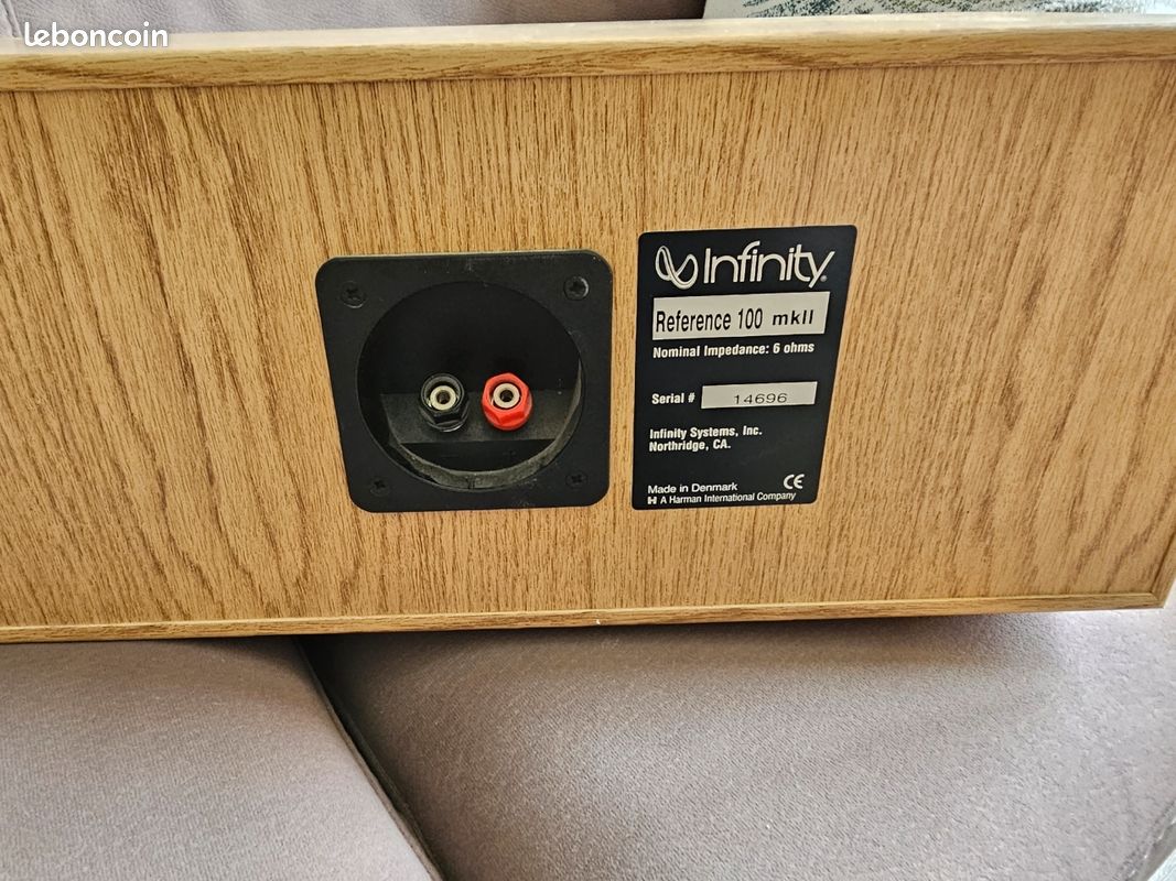 Infinity référence 100 MK Photo, audio vidéo - Main Image