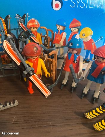 Set Playmobil Vintage Sports D'hiver 1978 - Voiture Avec Skis Sur Le Toit
