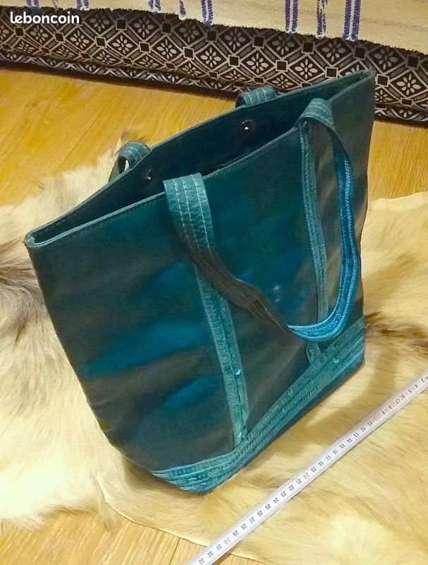 Sac cuir artisanal marocain (image 1)