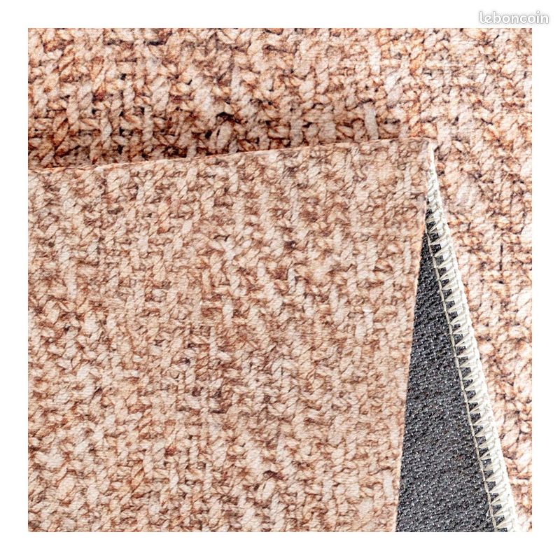 Tapis moderne à franges lavable en machine Sugar Beige 160x230 (image 5)