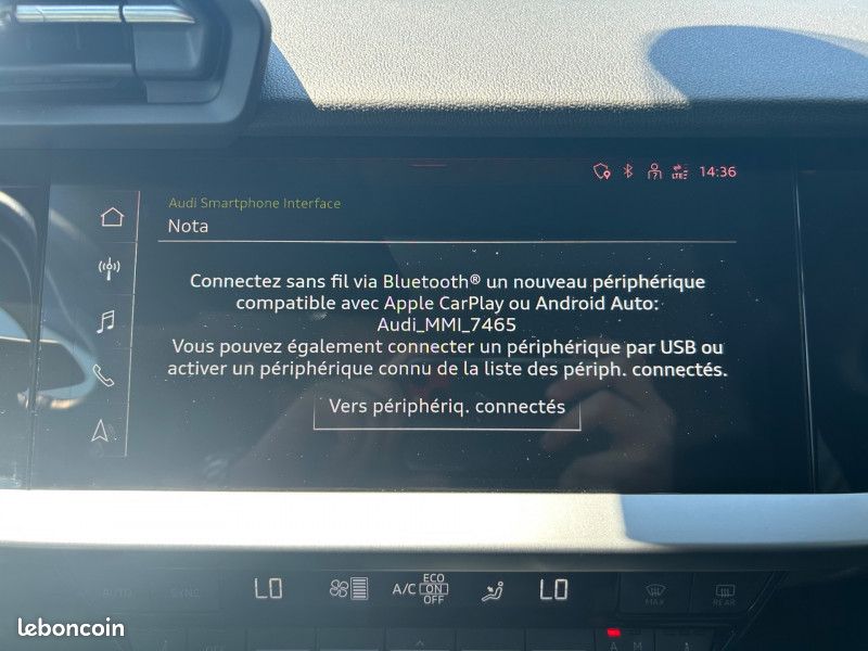 Audi A3 SPORTBACK 30 TFSI 110CH MILD HYBRID DESIGN S TRONIC 7/ TVA RECUPERABLE (image 24)
