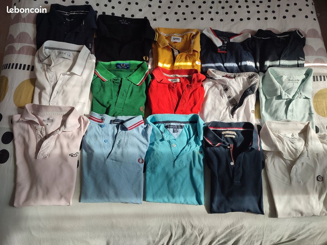 Lot polo de marque Guess/tommy/Fred Perry/Hollister etc.. Taille S (image 1)