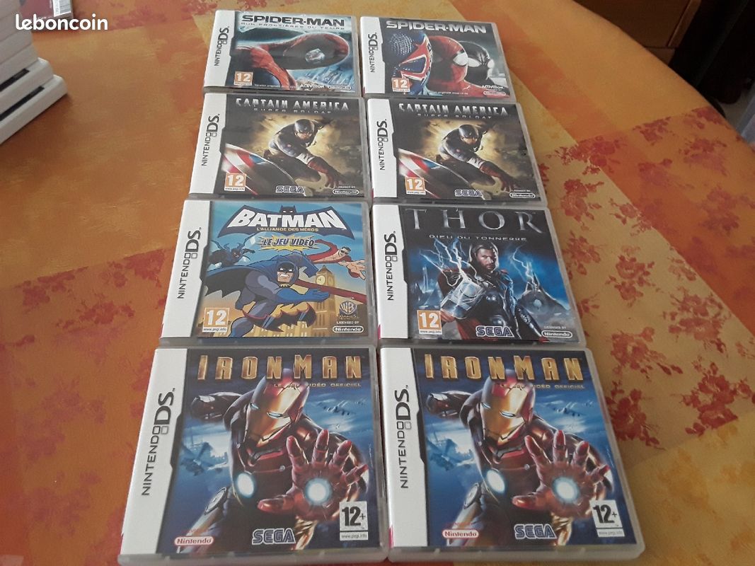 8 jeux nintendo ds marvel +12 ans 10 euros le jeu (image 1)
