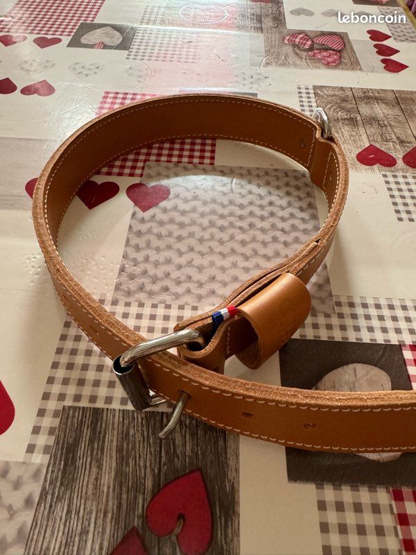 Collier chien Martin sellier en cuir neuf (image 1)