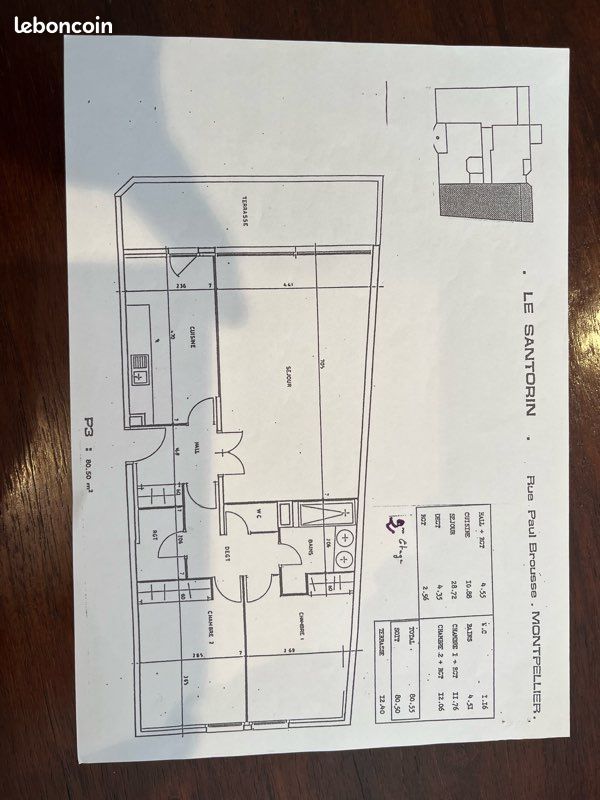 Appartement 3 pièces 81 m² · à Montpellier · 80,5 m² · 350 000 €