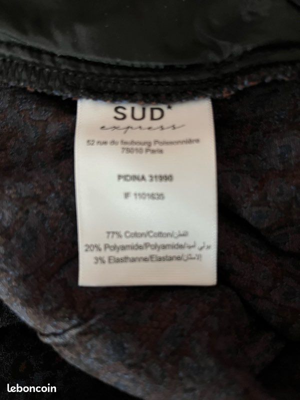 Pantalon Sud Express Léopard Bleu foncé (image 5)